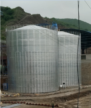 海南粮食钢板仓的安装全过程不用热焊接